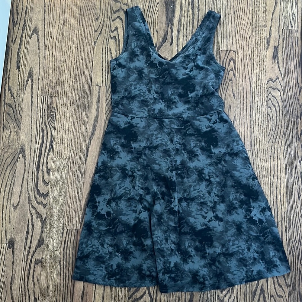 Pact sz S gray & black organic cotton tie dye summer dress, insanely soft!